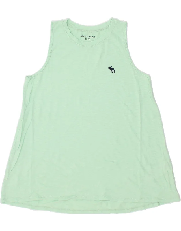 men's fleece-lined parkaABERCROMBIE & FITCH Girls Vest Top 15-16 Years Green Cotton