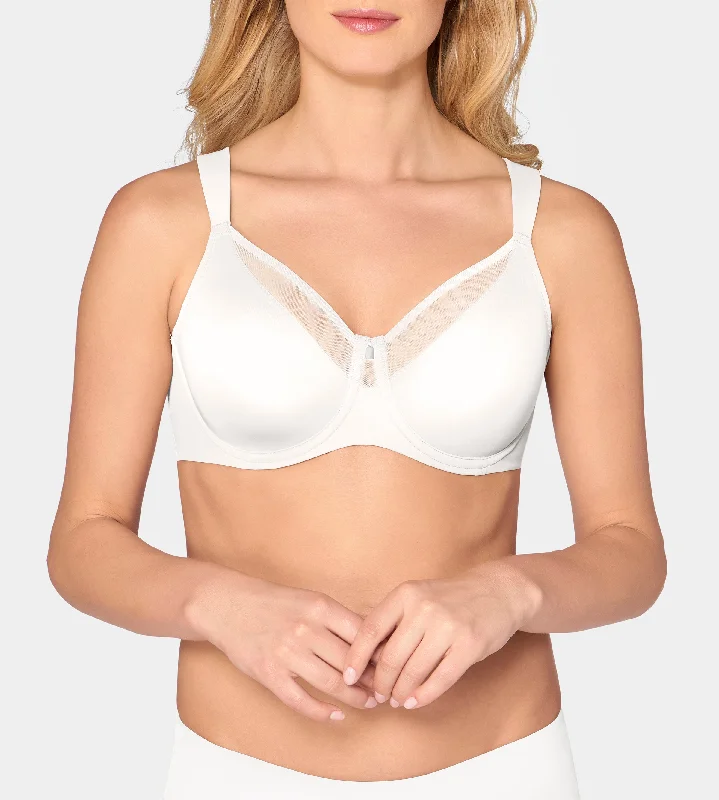 plus-size underwire plunge brasTriumph True Shape Sensation W01 Minimiser Non Padded Wired Bra 10186010 - White