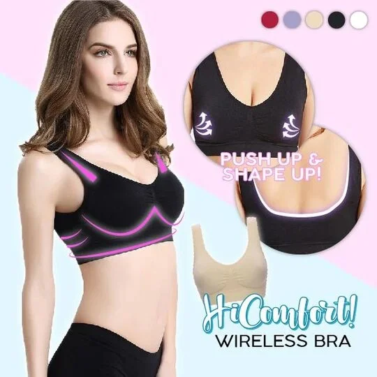 seamless modal fiber high-waisted pantiesHiComfort! Wireless Bra