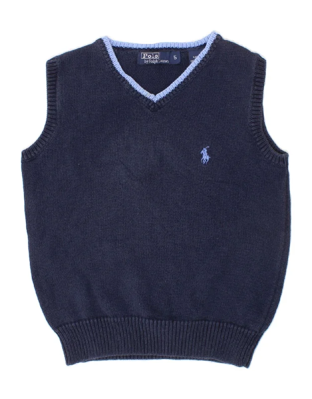 men's varsity jacket with lettersPOLO RALPH LAUREN Boys Vest Tank Top 4-5 Years Navy Blue Cotton