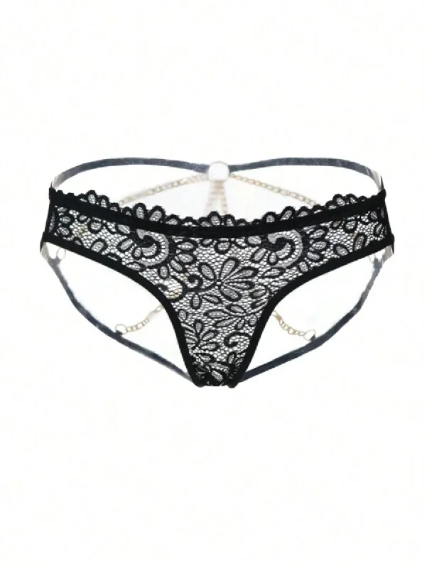 women's pajamas with a sophisticated eleganceFloral Design Lace Panty