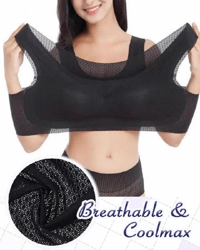 sports bras with mesh panelsPlus Size Breathable Cool Max Bra