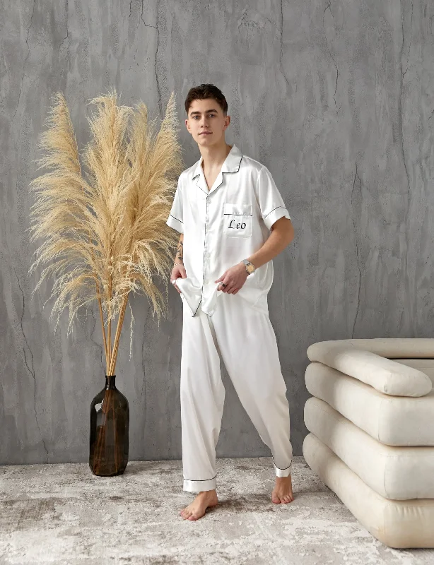 women's pajamas designed for sleepGroom Satin Pajamas Bachelor Party Satin Men's Pajmas - Short + Long