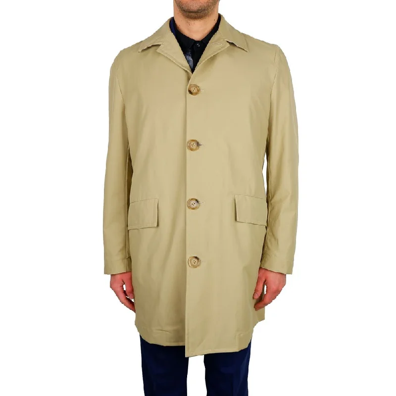 men's slim-fit leather jacketClassic Beige Trench Coat - Timeless Elegance