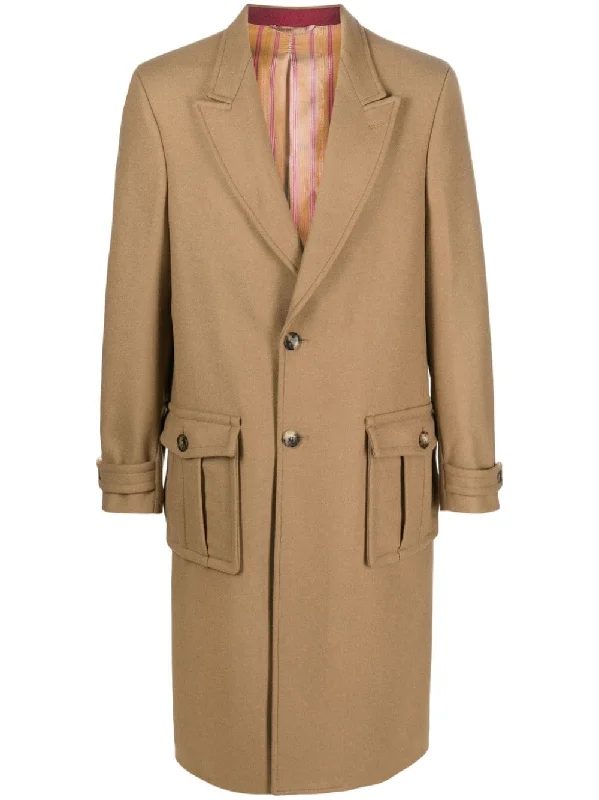 men's trench coat with adjustable cuffsEtro Coats Beige