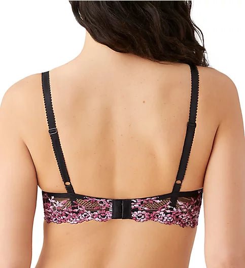 lightweight sports bras for cyclingWacoal Embrace Lace Underwire Bra-Black/Berry Multi