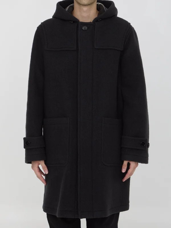 men's down-filled puffer jacketWool Duffle Coat