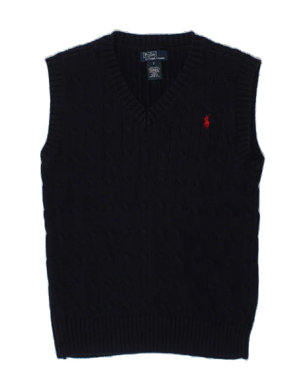 men's tailored blazer jacketPOLO RALPH LAUREN Boys Vest Tank Top 7-8 Years Small Navy Blue Cotton