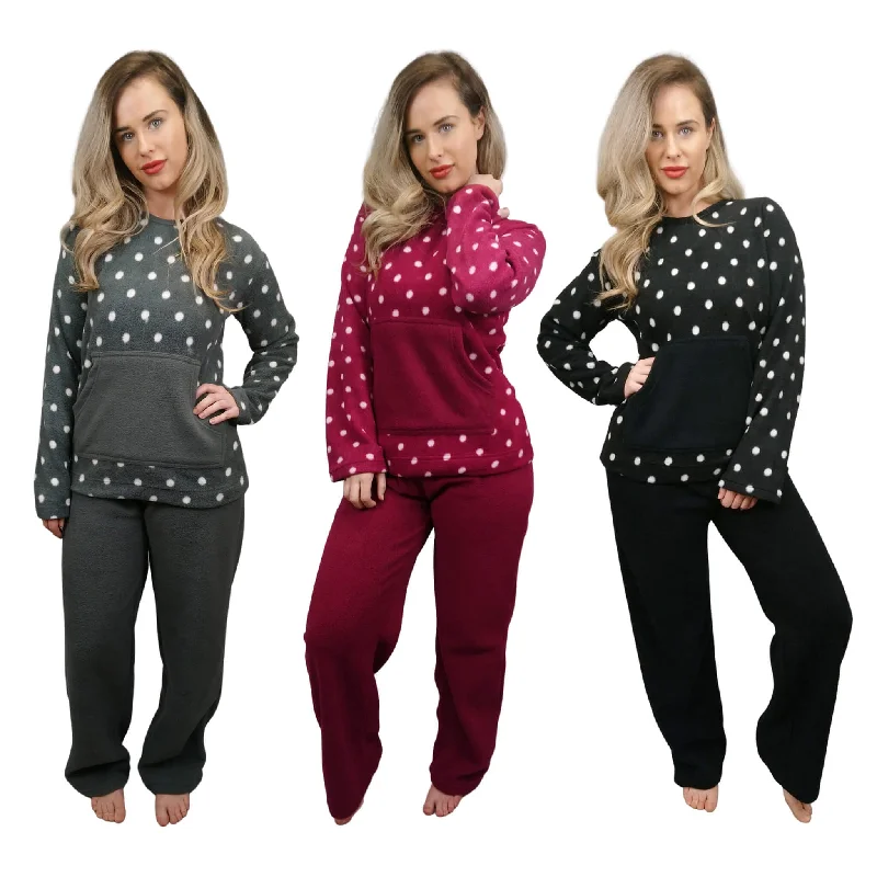 women's pajamas made from organic cottonHestia Fleece Womens Pyjamas/Loungewear Set