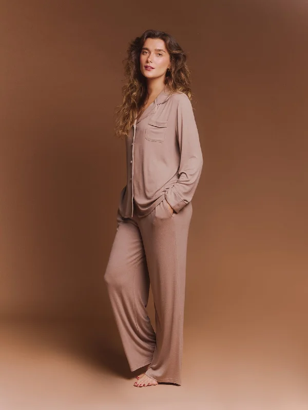 women's pajamas for those who love comfortThe Luxury Pyjamas in Taupe