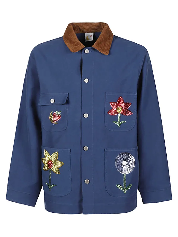 men's tailored blazer with pocketsSky High Farm Workwear Coats Blue