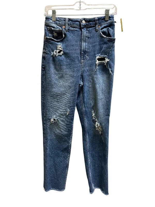 Women's Jodhpurs with Mandarin CollarJeans Boot Cut By Free People In Blue Denim, Size: 6