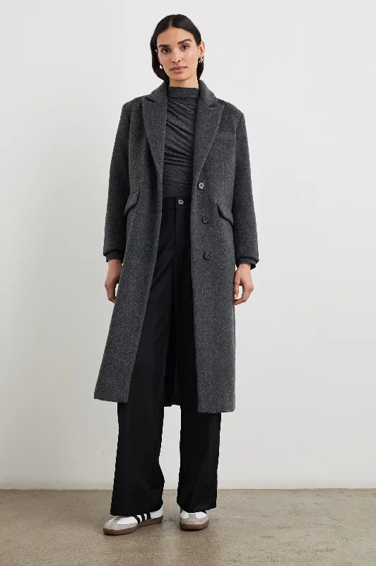 Women's Long CoatsOPERA COAT - CHARCOAL