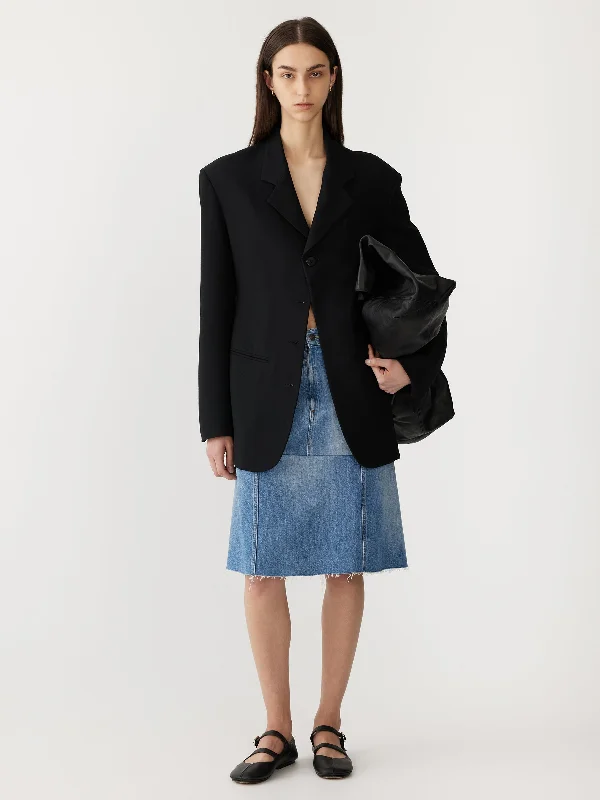 Women's Coats with Fur Trimmed Pocketsviscose crepe jacket