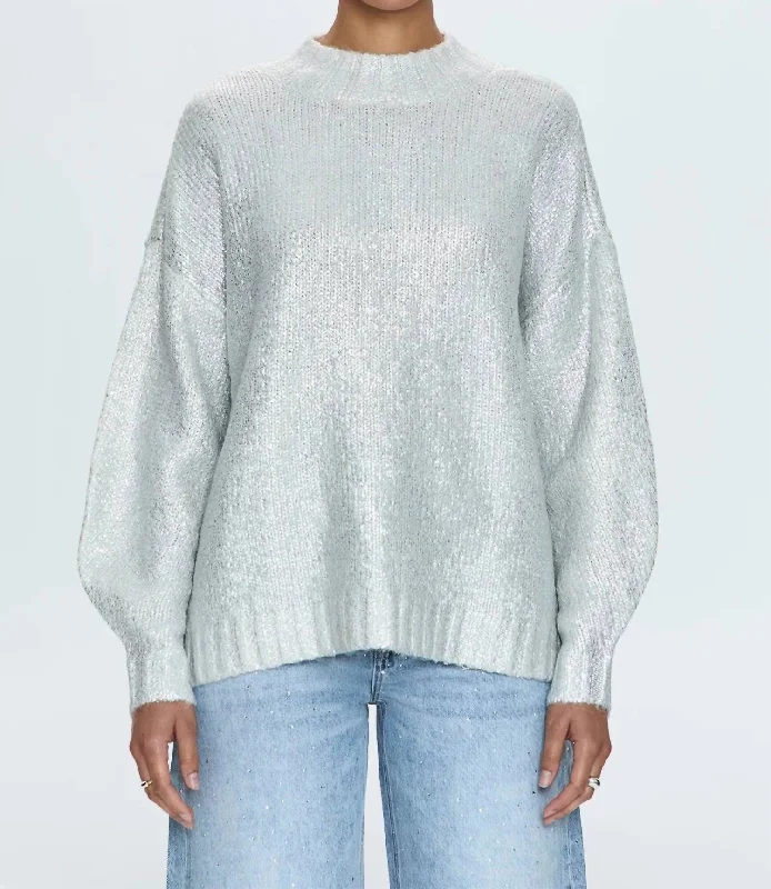 Women's Shawl Collar SweatersWomen's Carlen Mock Neck Sweater In White