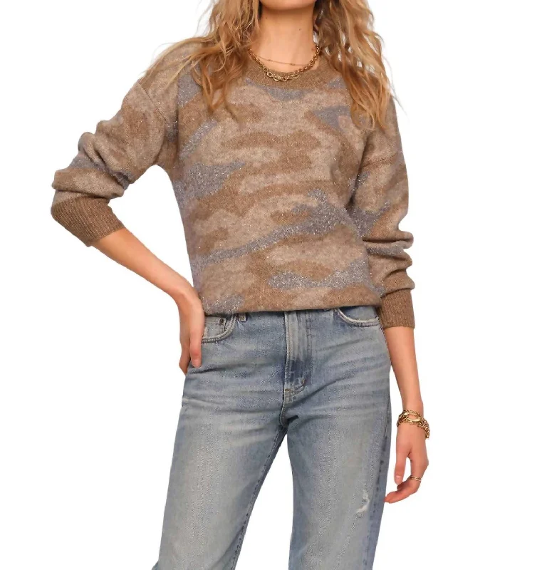 Women's Lithuanian Wool SweatersSonia Sweater In Camo