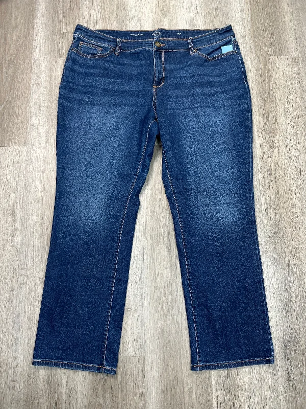 Women's Jodhpurs with Cropped LengthJeans Straight By St Johns Bay In Blue Denim, Size: 20