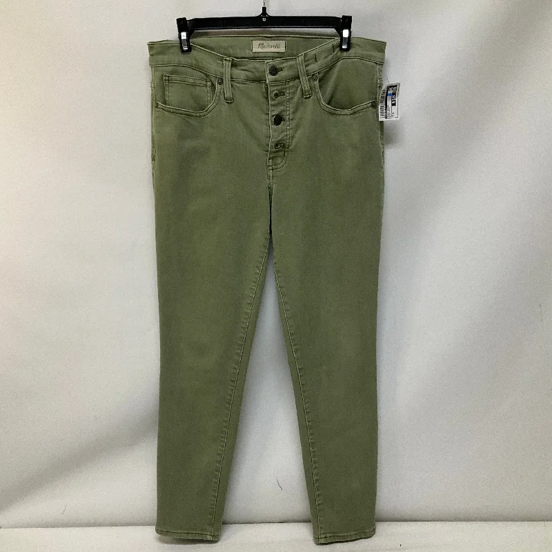 Women's Jodhpurs with Square CollarJeans Skinny By Madewell In Green Denim, Size: 8