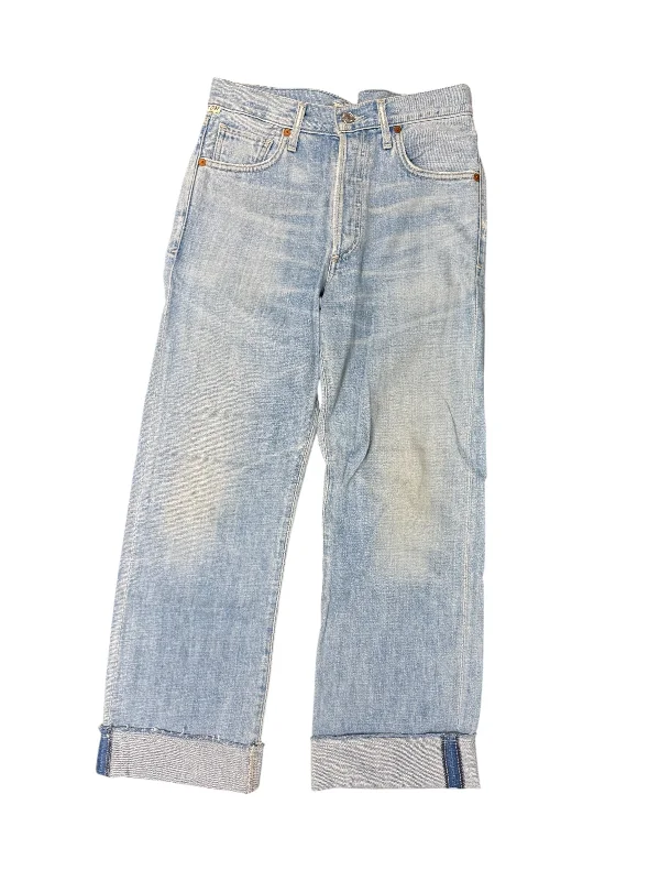 Women's Jodhpurs with U-Shaped NeckJeans Cropped By Citizens Of Humanity In Blue Denim, Size: 0