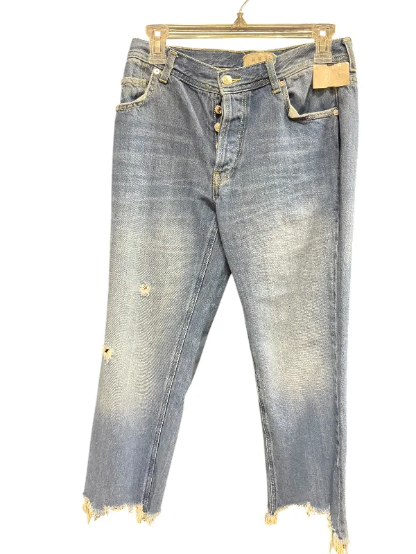 Women's Jodhpurs with Shawl CollarJeans Cropped By We The Free In Blue Denim, Size: 4