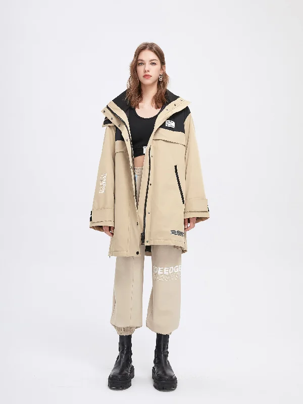 Women's Coats with PocketsKhaki Ski Parka