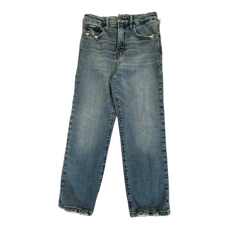 Women's Jodhpurs with Straight LegJeans Straight By Good American In Blue Denim, Size: 8