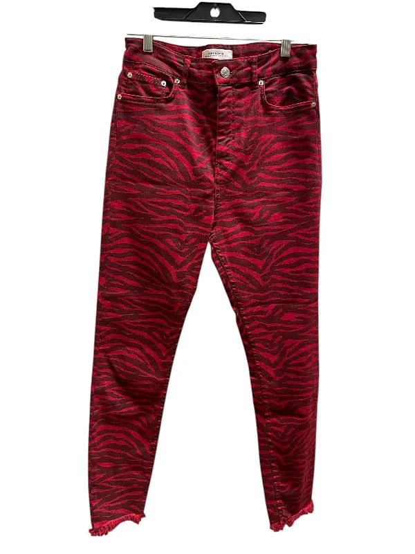 Women's Jodhpurs with Keyhole CollarJeans Skinny By Zara In Red, Size: 8