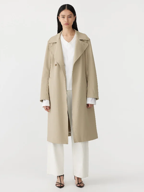 Women's Anorak Coatsstretch twill trench coat