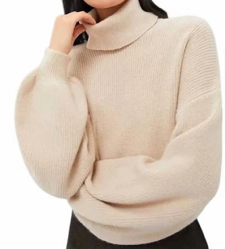 Women's Shirt Collar SweatersCherie Sweater In Natural Shimmer