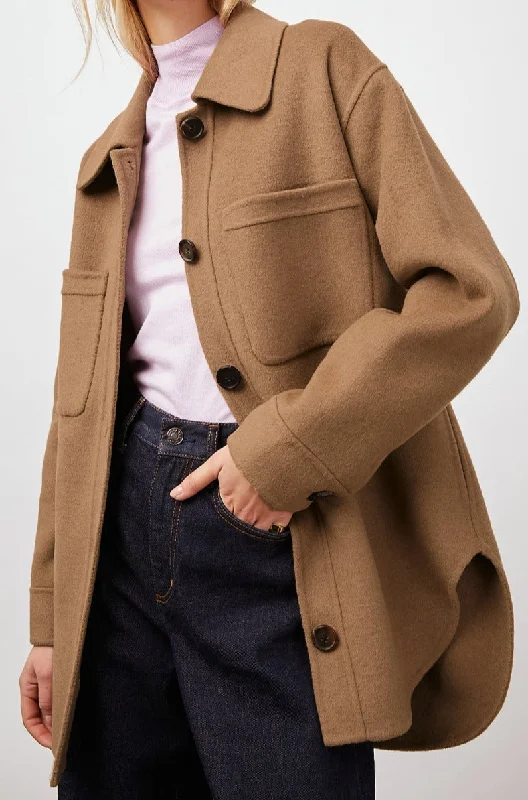 Women's Coats with ZipperCONNIE SHIRT JACKET - CAMEL