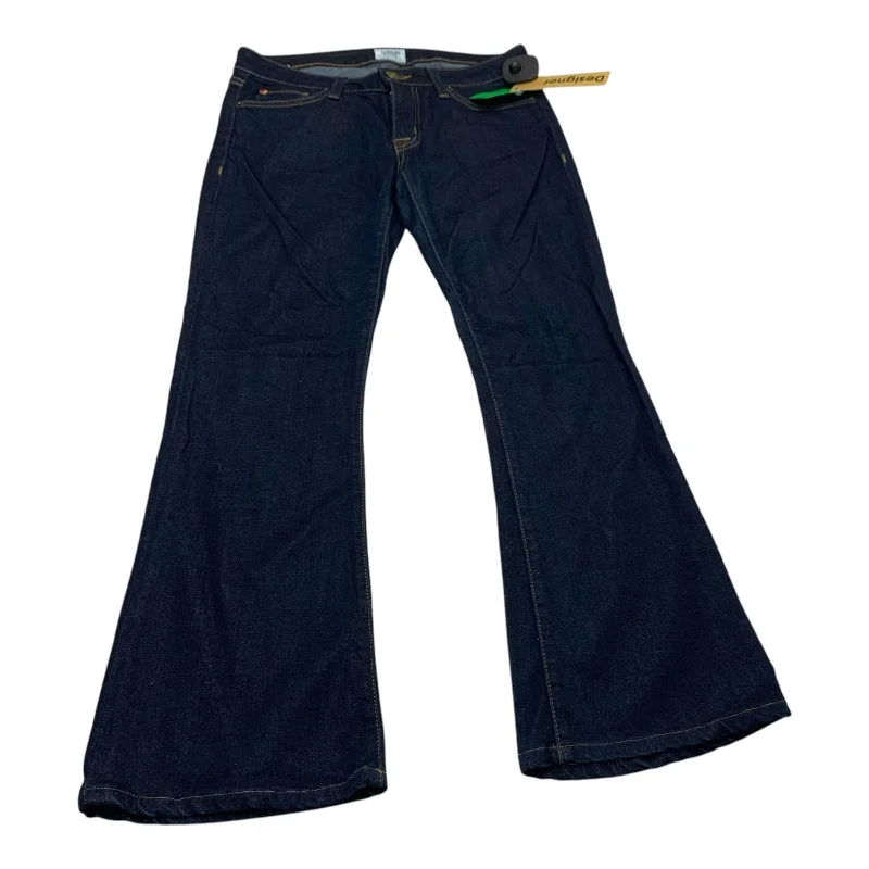 Women's Jodhpurs with Narrow CollarJeans Designer By Hudson In Blue Denim, Size: 4