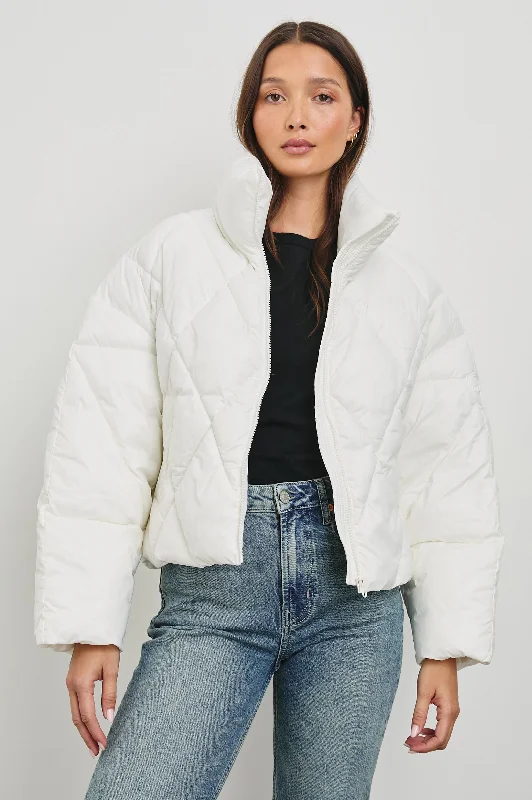 Women's Coats with Fur Trimmed BeltSUMMIT JACKET - IVORY