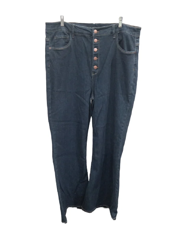 Women's Jodhpurs with Mandarin CollarJeans Flared By Risen  Size: 3x