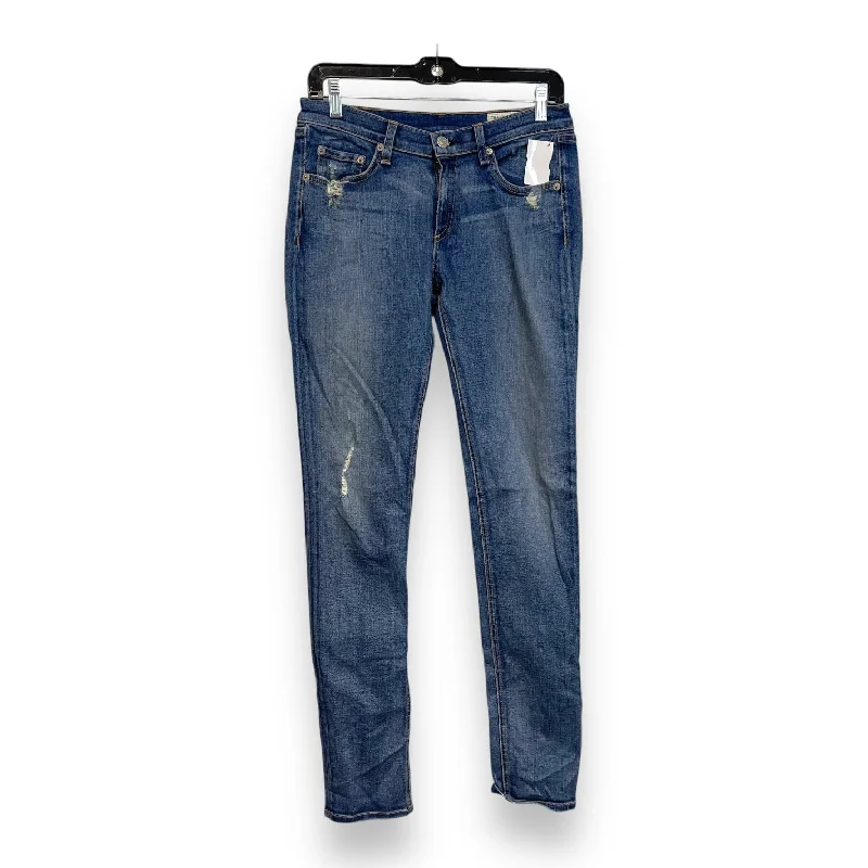 Women's Jodhpurs with Shirt CollarJeans Skinny By Rag & Bones Jeans In Blue Denim, Size: 6