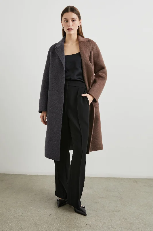 Women's Coats with Fur Trimmed CollarLORE COAT - CHARCOAL MINK MIX