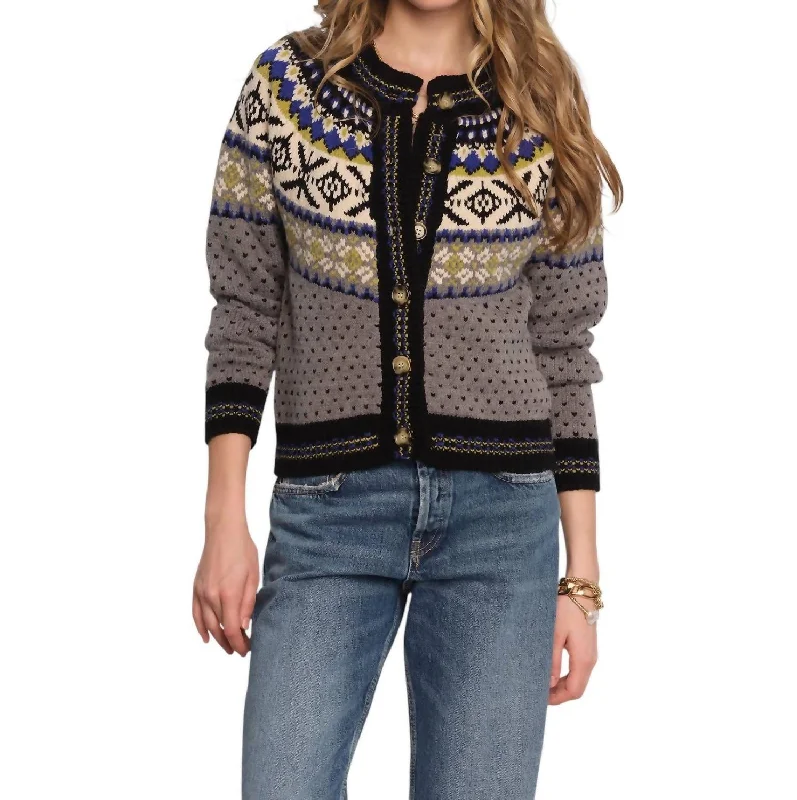 Women's Slovak Wool SweatersSylvia Cardigan In Heather