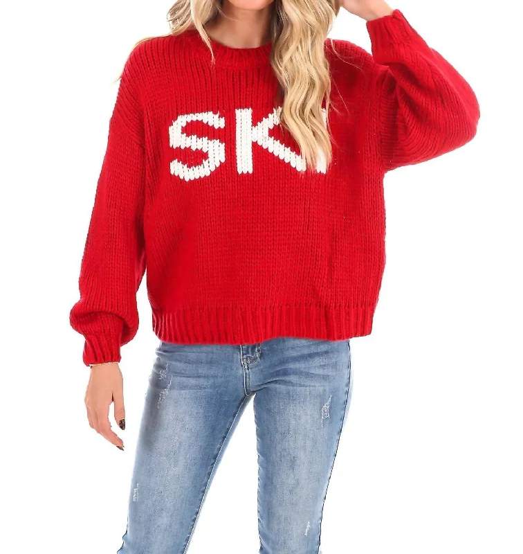 Women's Slovak Wool SweatersSki Doorbuster Sweater In Red