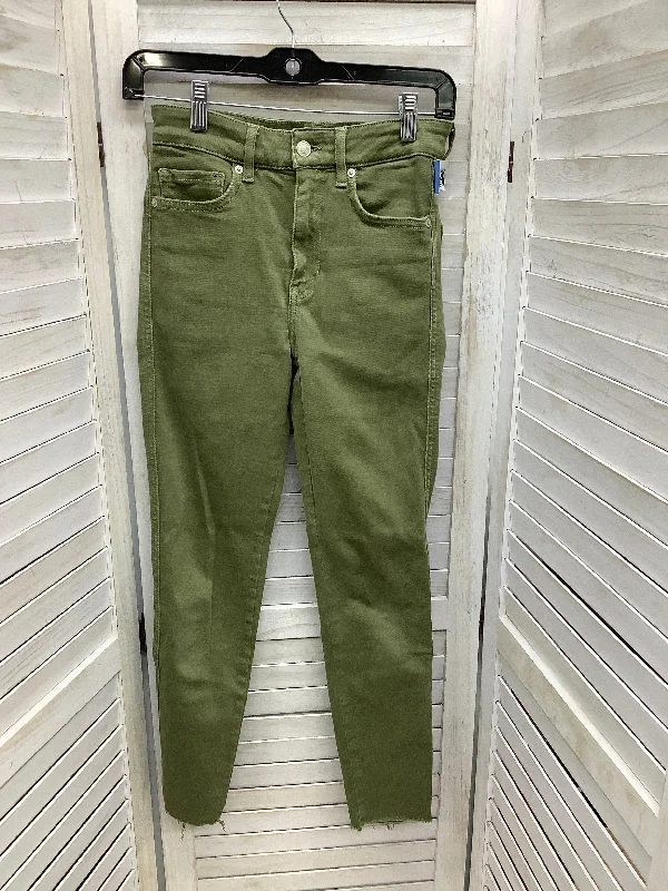 Women's Jodhpurs with Shawl CollarJeans Skinny By We The Free In Green Denim, Size: 4