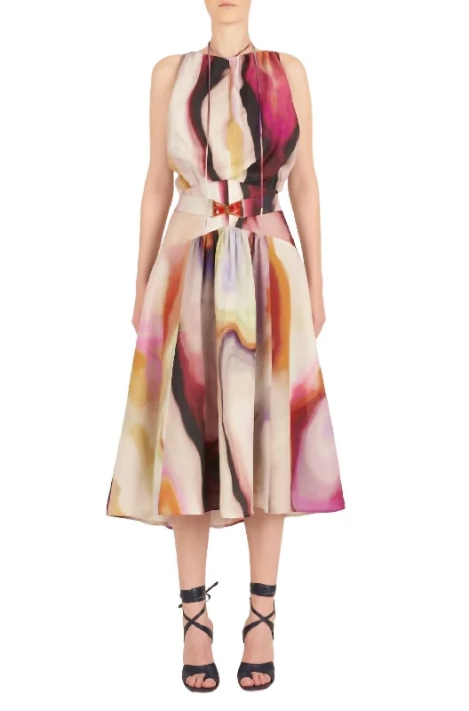 Women's Narrow Collar DressesBerta Dress In Iridescent Marble