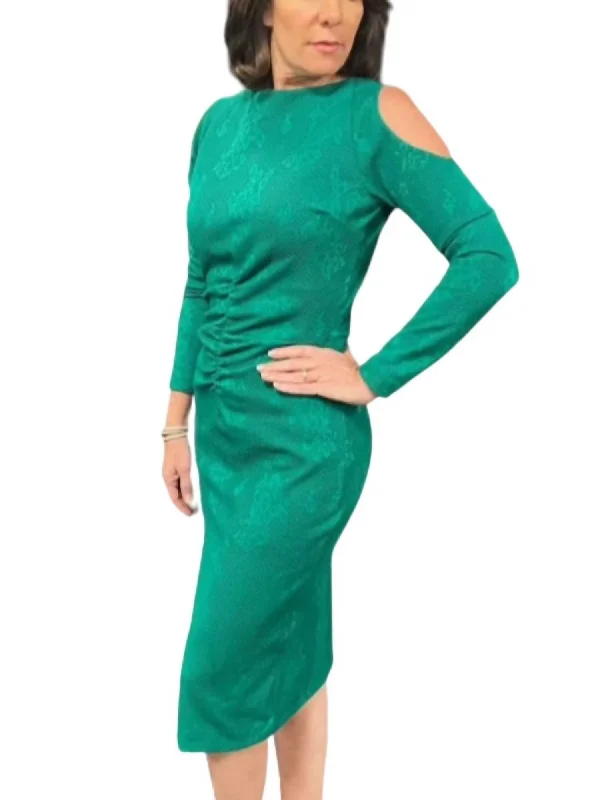 Women's Wide Collar DressesCorea Tricot Dress In Jade