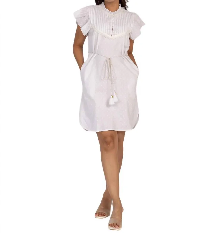 Women's Rounded Collar DressesHydra Dress In White