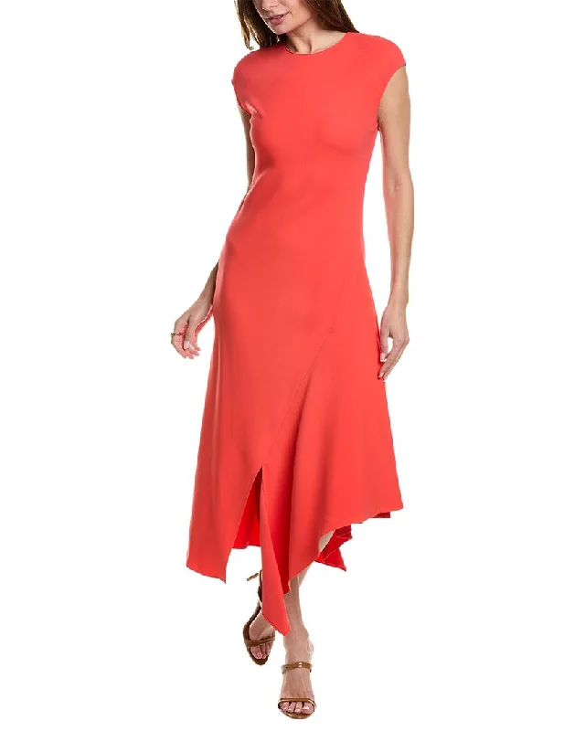 Women's Wide Collar DressesLafayette 148 New York Asymmetric Silk-Blend Dress