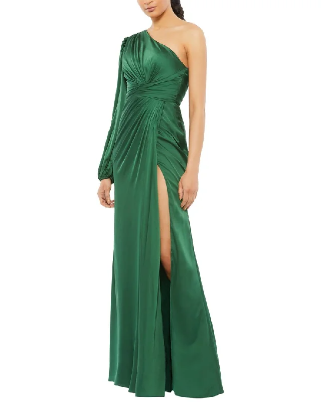 Women's Collarless DressesMac Duggal One-Sleeve Gown