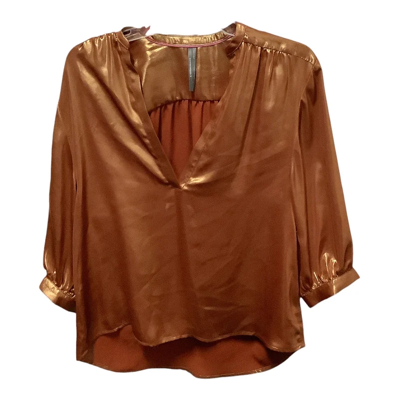 Women's Blouse with Shirt CollarTop 3/4 Sleeve By Anthropologie  Size: Xs