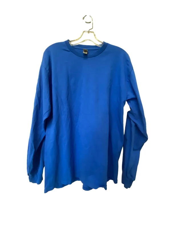 Women's Blouse with Wide CollarTop Long Sleeve Basic By Gildan  Size: L