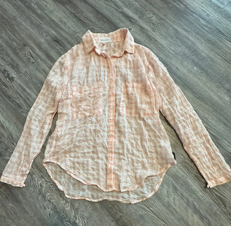 Women's Blouse with Sweetheart CollarTop Long Sleeve By Bella Dahl  Size: Xs