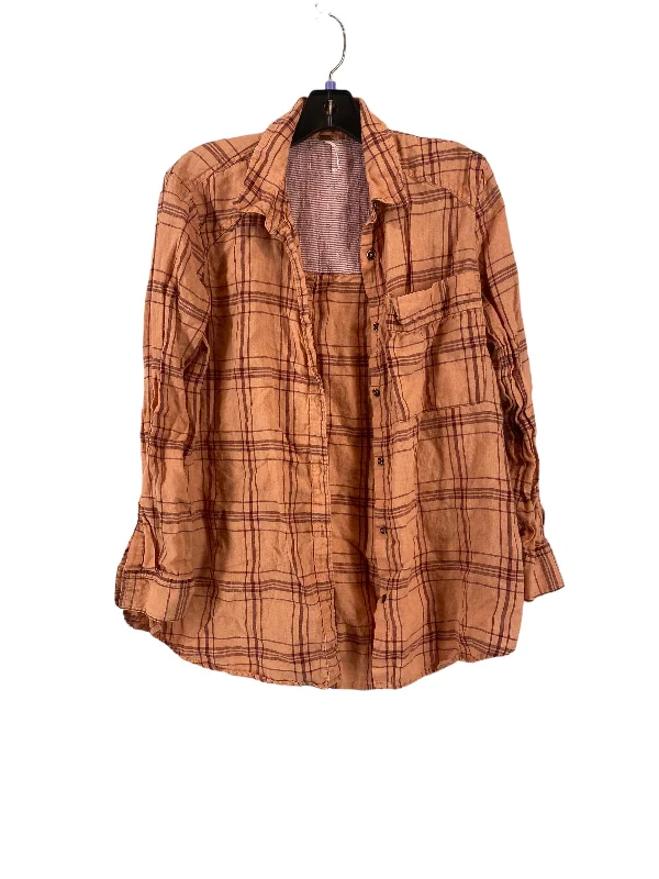 Women's Blouse with Keyhole CollarTop Long Sleeve By Free People  Size: S