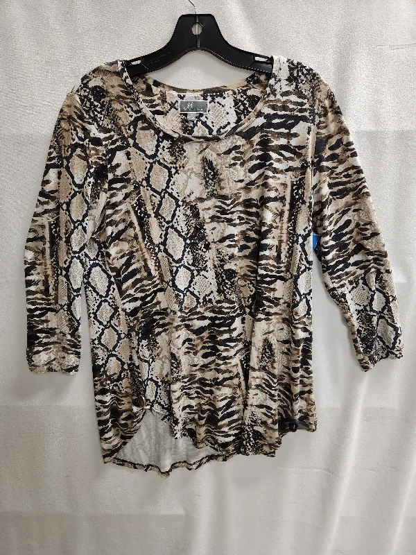 Women's Silk BlouseTop Long Sleeve By Jm Collections  Size: S