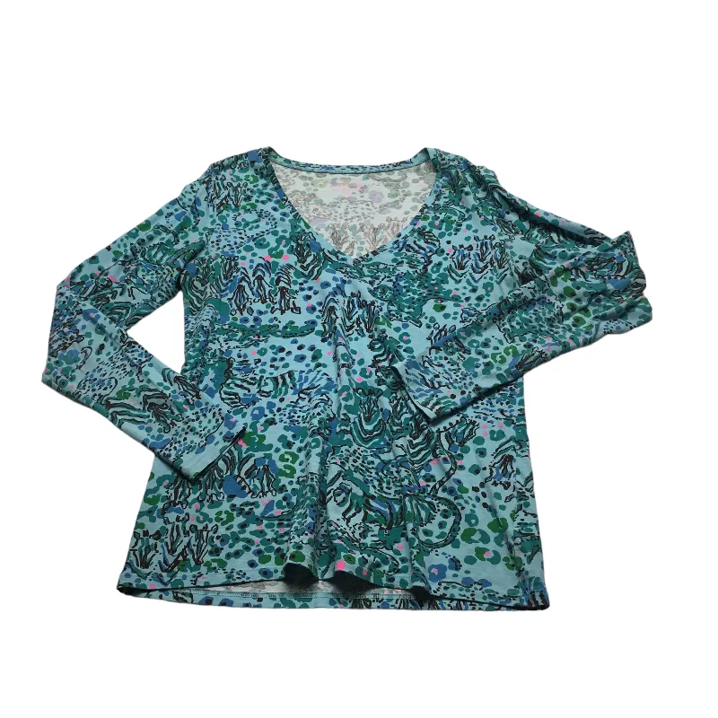 Women's Blouse with Notched CollarTop Long Sleeve By Lilly Pulitzer  Size: S