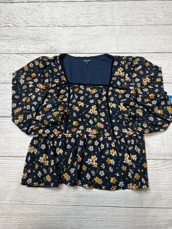 Women's Blouse with Keyhole NeckTop Long Sleeve By Madewell  Size: M